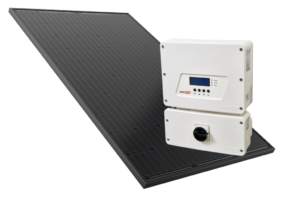 Silhouette solar panel and SolarEdge inverter