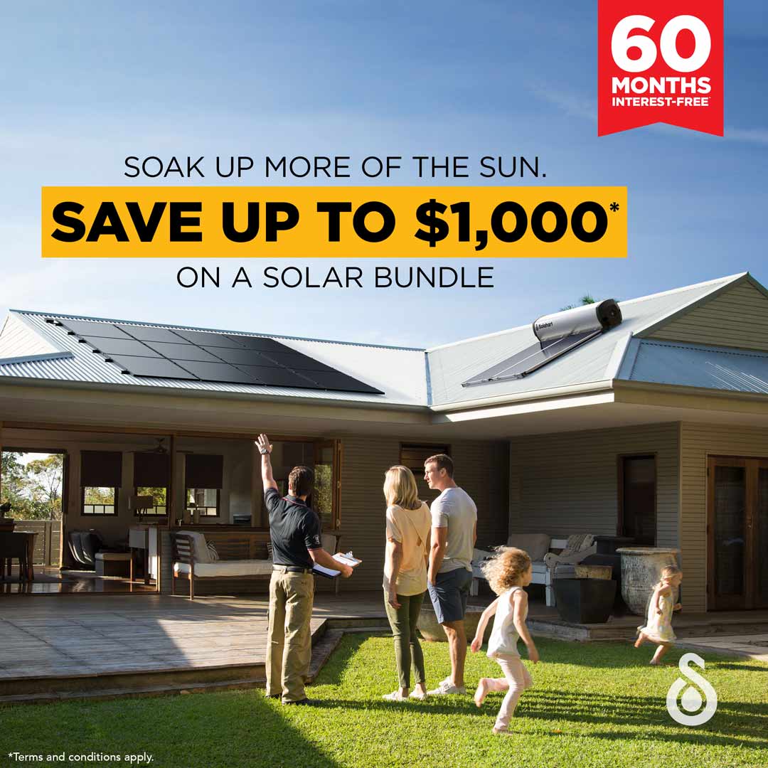 Save up to $1000 on a smart solar package from Solahart, includes solar power systems and solar hot water systems